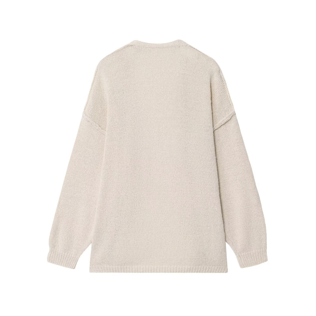 Ladies Oversized Knit Cardigan with Balloon Sleeves and Open Front Mune Fashion