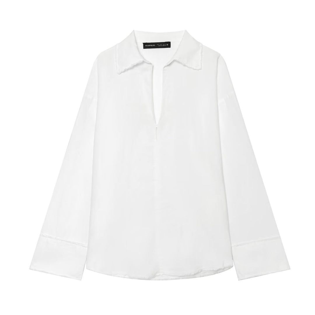 Women Two-Piece Loungewear Set with Loose Shirt and Flowing Marlene Trousers Mune Fashion