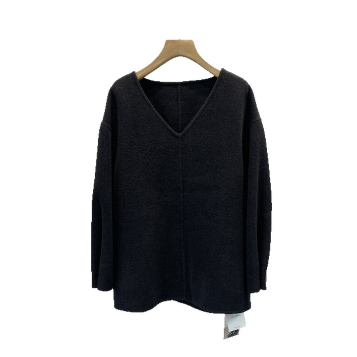 Women's Relaxed Fit V-Neck Sweater Mune Fashion