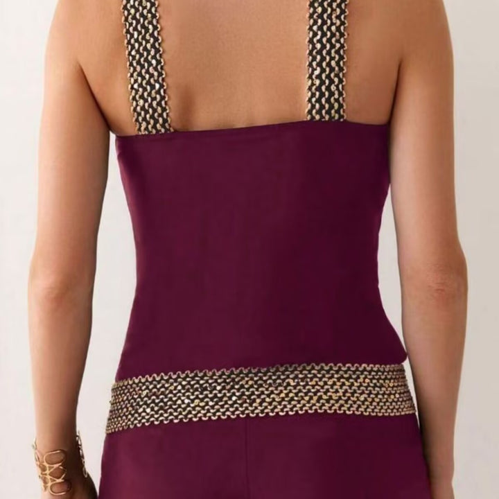 Women’s sporty swimsuit with fashionable chain straps Mune Fashion