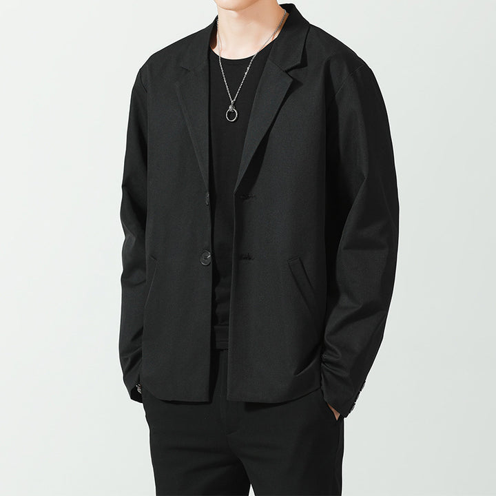 Men's Relaxed-Fit Cotton Blend Oversized Blazer with Two-Button Closure Mune Fashion