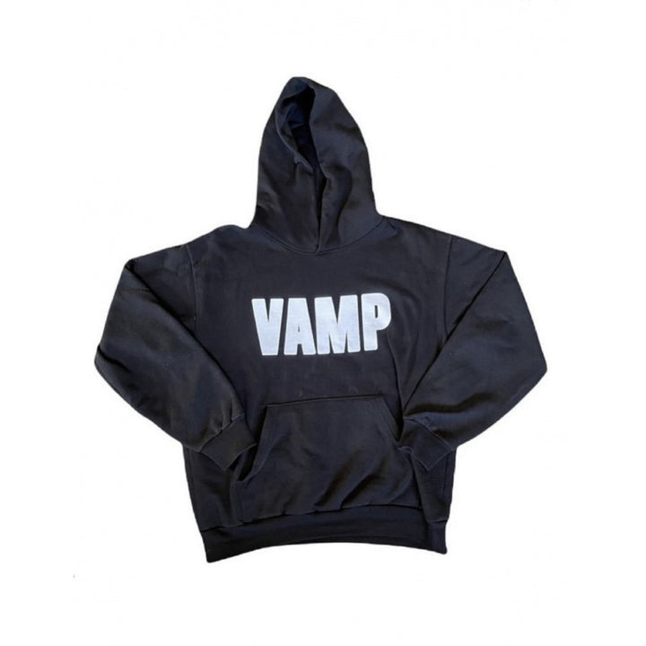 Unisex nano hoodie sweatshirt with used front print and kangaroo pocket Mune Fashion