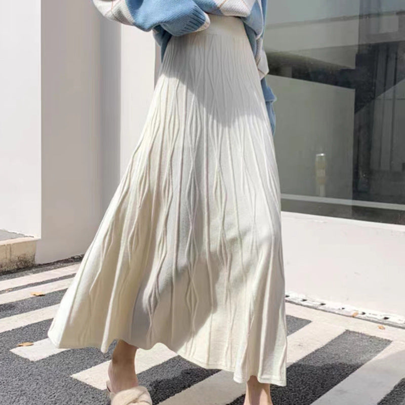 Ladies Elegant, pleated Maxi Skirt Mune Fashion