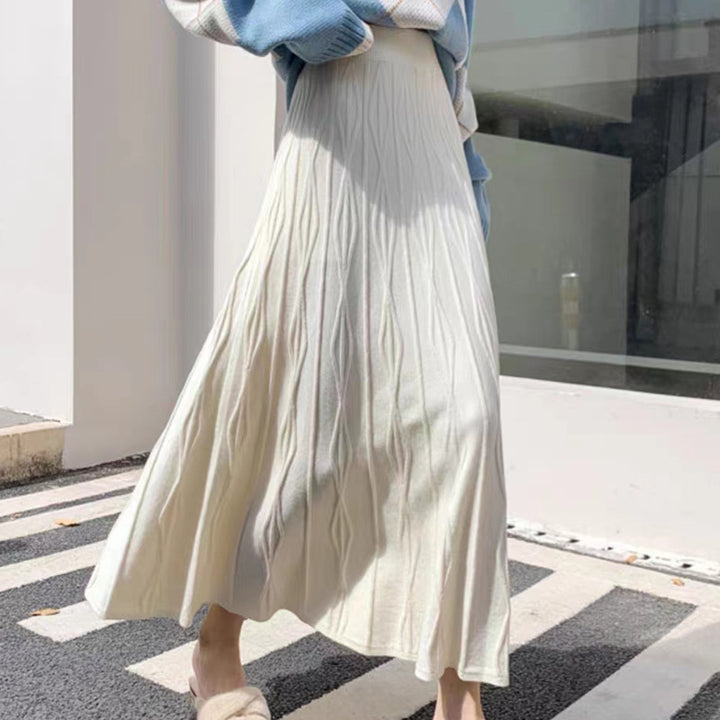 Ladies Elegant, pleated Maxi Skirt Mune Fashion