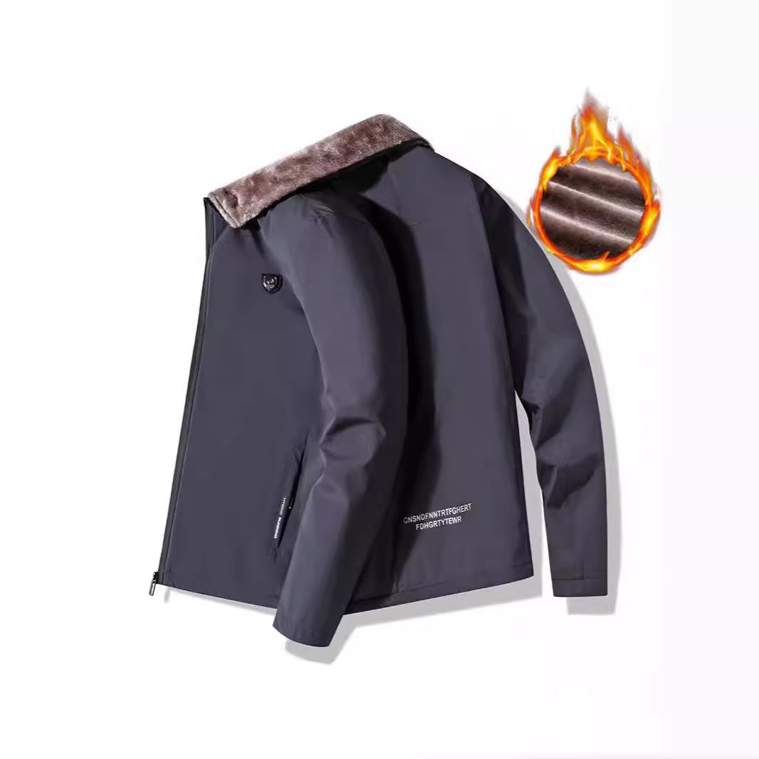 Men's thermo softshell jacket with full zip and teddy inner lining Mune Fashion