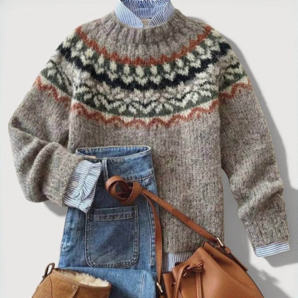 Ladies' Fashionable Sweater with Fair Trade Pattern