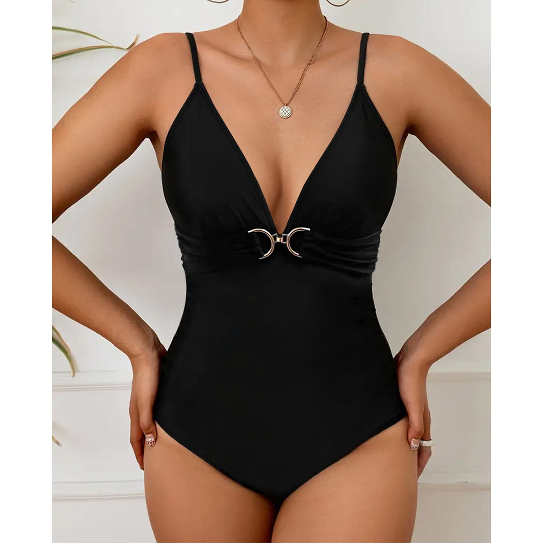 Women's Elegant One-Piece Swimsuit with Refined Waist Mune Fashion