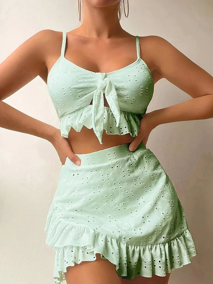 Women Crop Top and Skirt Set Mune Fashion