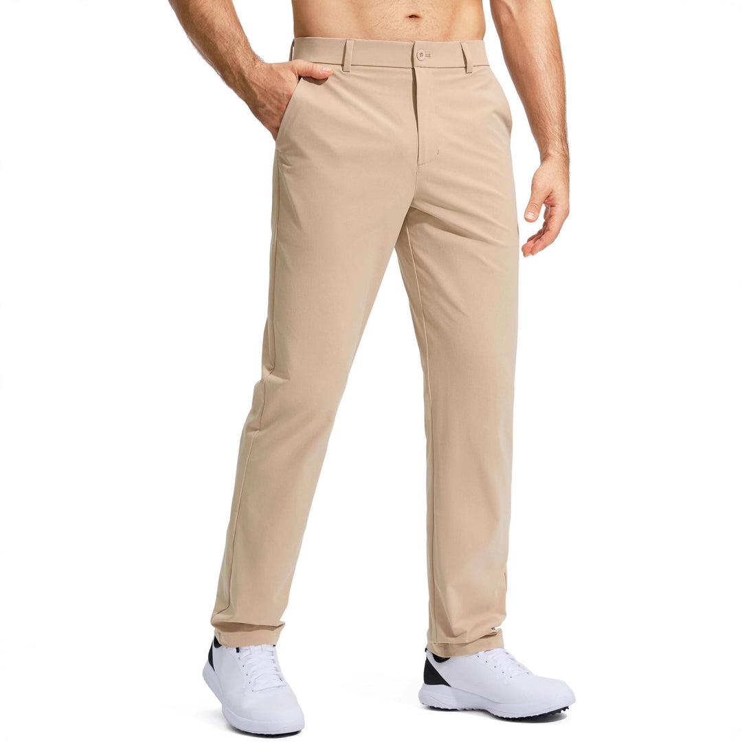 Men's elastic golf twill pants with straight cut, wrinkle-free material and concealed zipper pocket Mune Fashion