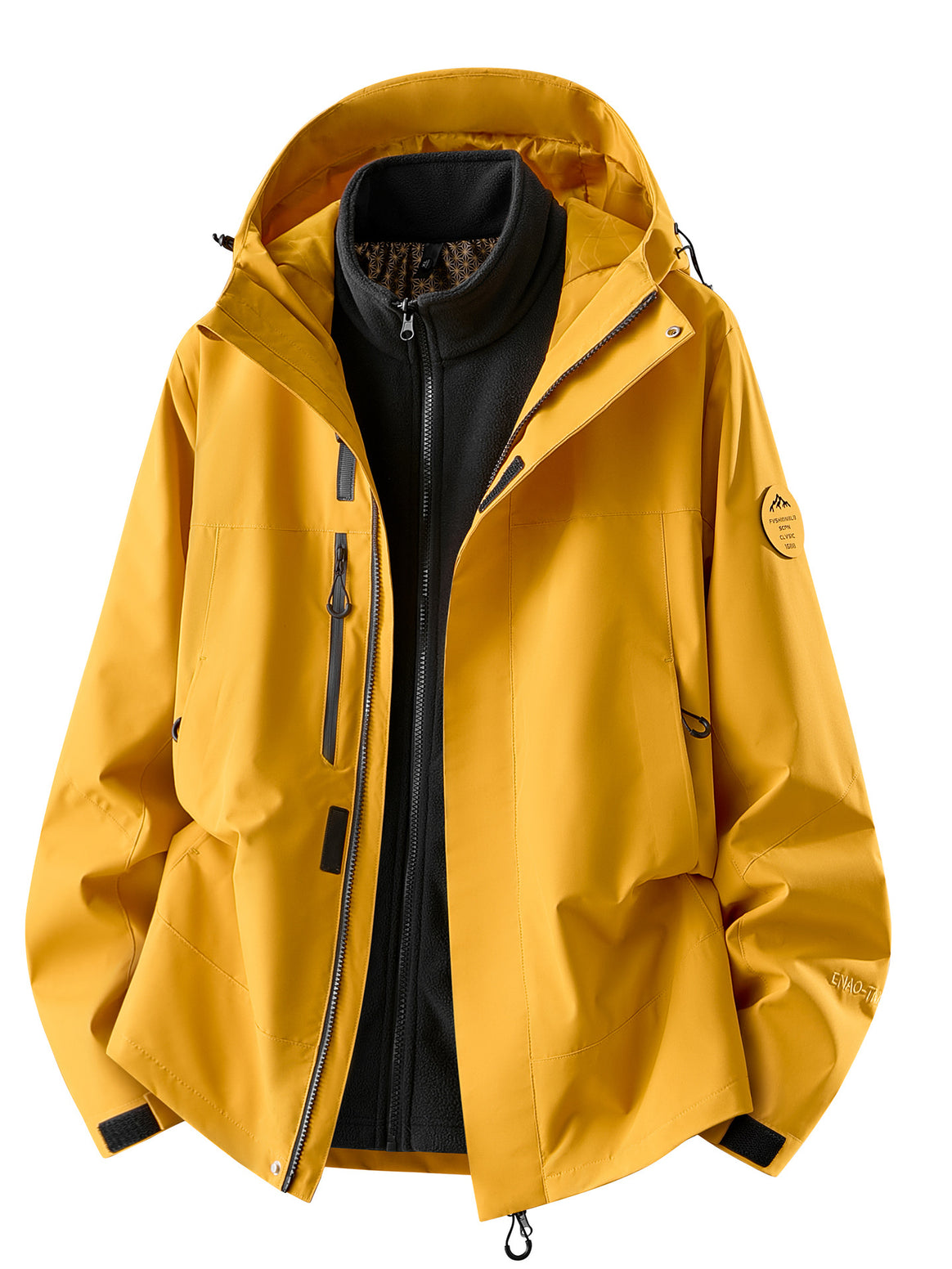 Men's waterproof outdoor jacket with removable fleece inner jacket Mune Fashion