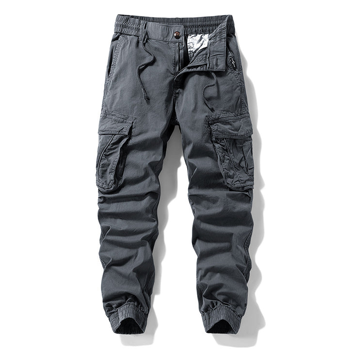 Herren Funktionale Cargo-Jogginghose mit ergonomischen Knieabnähern, Kordelbund und großvolumigen Klappentaschen Mune Fashion