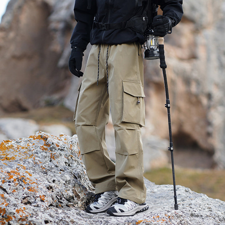 Men's Technical Outdoor Cargo Pants with Water-Repellent Stretch and Reinforced Knees Mune Fashion