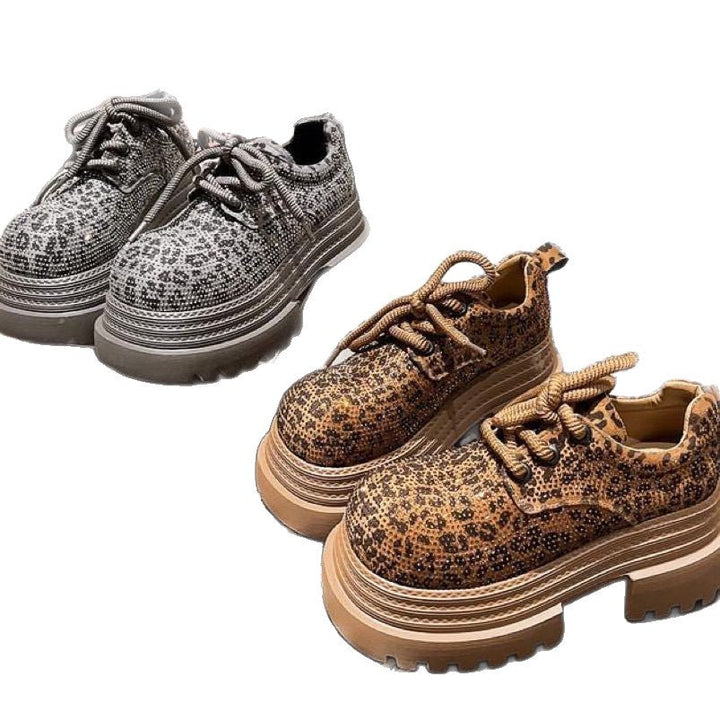 Women's sneaker with sparkling leopard design and durable sole Mune Fashion
