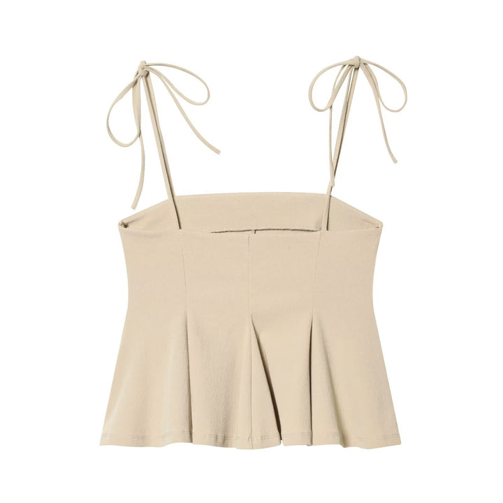 Women's Palazzo Pants with Ruffle Waist and Drawstring Mune Fashion