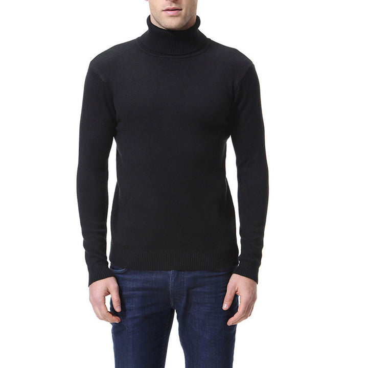Men's slim fine-knit roll-neck jumper made from a merino cotton blend with ribbed cuffs Mune Fashion