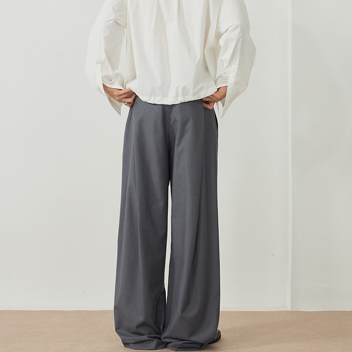 Men's Elegant Palazzo Pants made of flowing twill with extra wide leg Mune Fashion