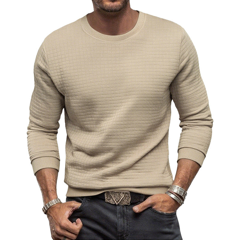 Men's structured crew neck sweatshirt made of quilted cotton blend Mune Fashion