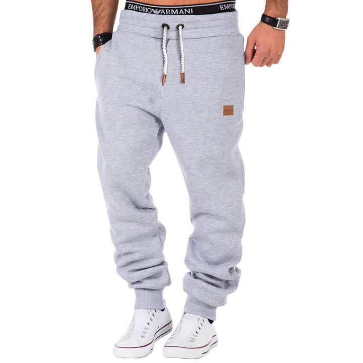 Men's nan Relax pants made of heavy sweat with drawstring and ribbed ankle cuffs Mune Fashion