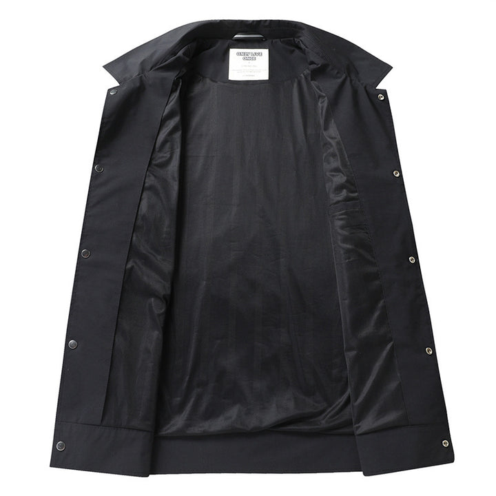 Men's lightweight worker overshirt made of water-repellent microfiber with snap button placket and patch chest pockets Mune Fashion