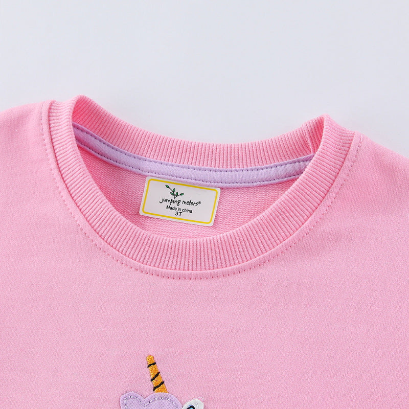 Girls sweatshirt with cute unicorn and flower design Mune Fashion
