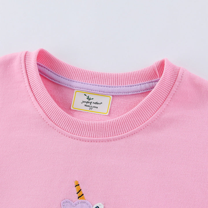 Girls sweatshirt with cute unicorn and flower design Mune Fashion