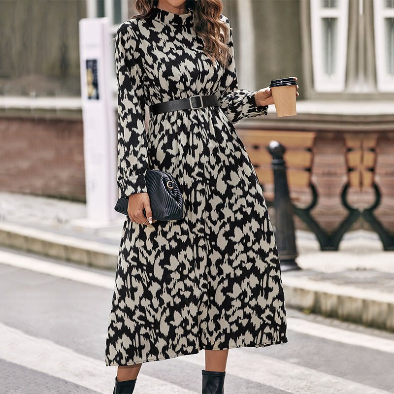 Women's Elegant Dress with Waist Belt Mune Fashion