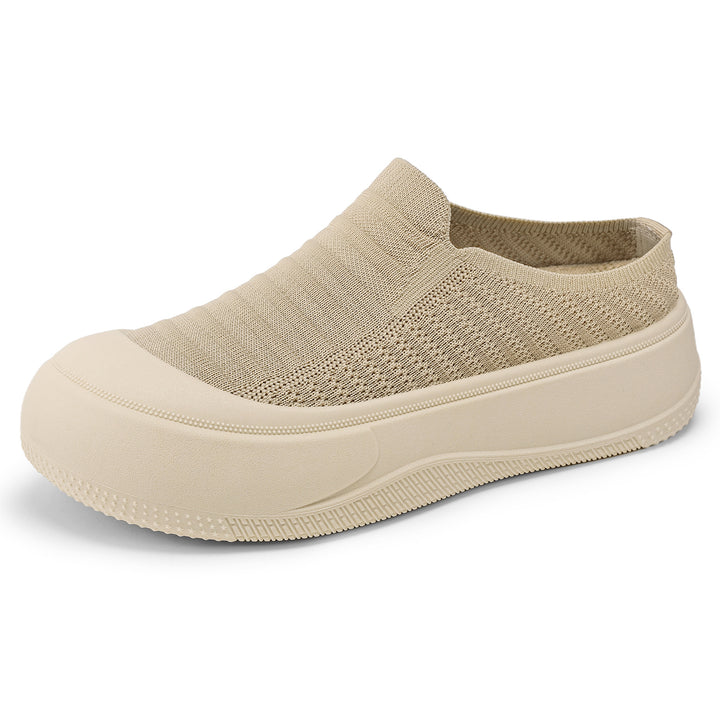 Women’s knitted slip-on platform sneakers with seamless sock upper and robust tread sole Mune Fashion