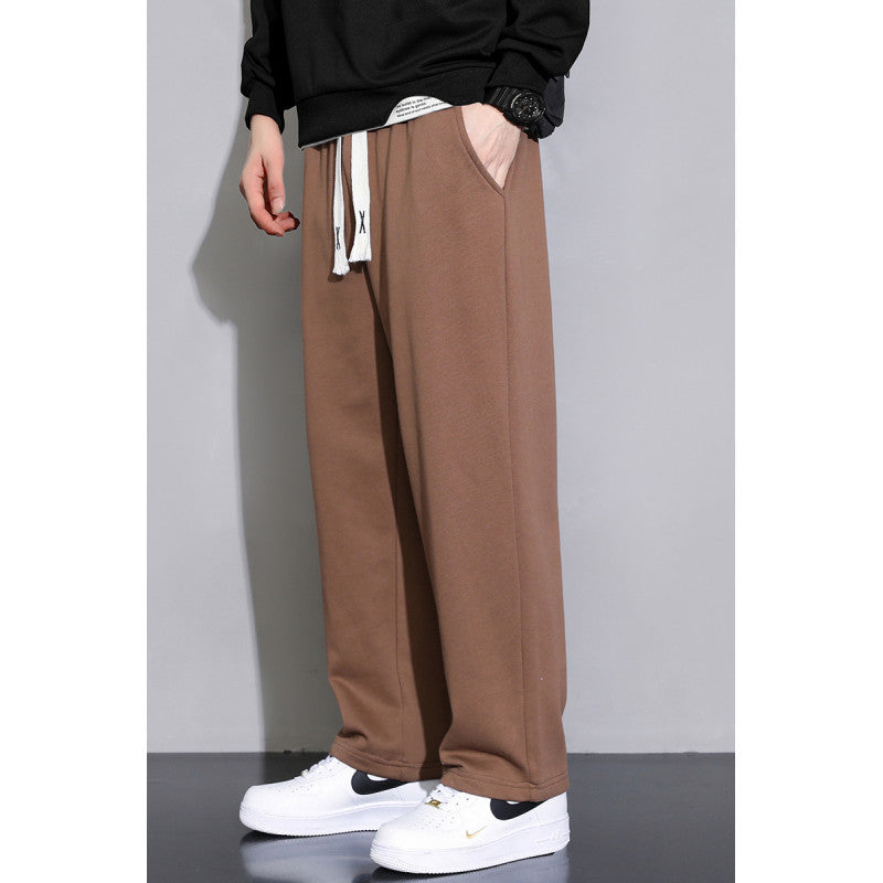 Men's Relaxed-Fit Jogging Pants made of French Terry with wide leg and drawstring Mune Fashion