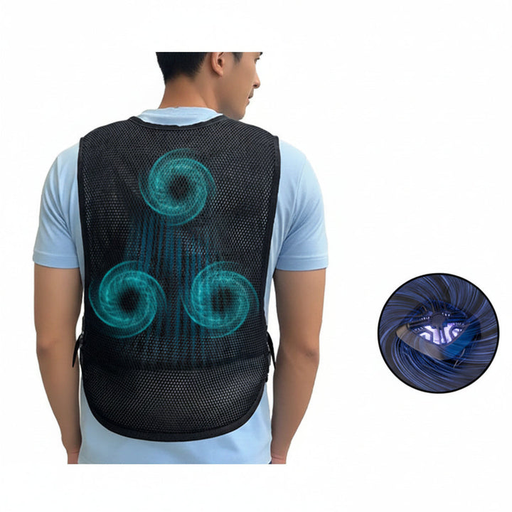 Men's Nano Ventilation Cooling Vest with Integrated Fans and Breathable Mesh Mune Fashion