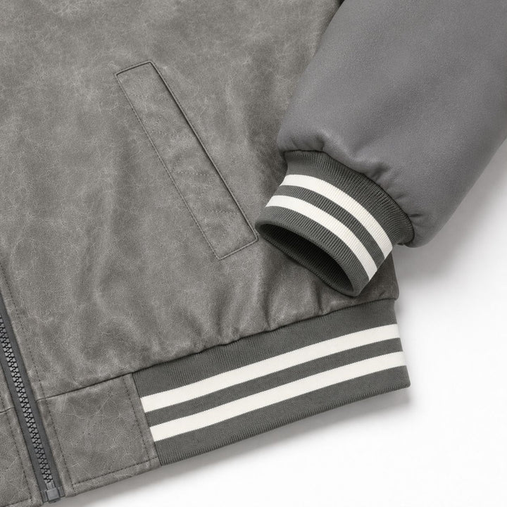 Men's Fashionable Bomber Jacket with Embroidery Details Mune Fashion
