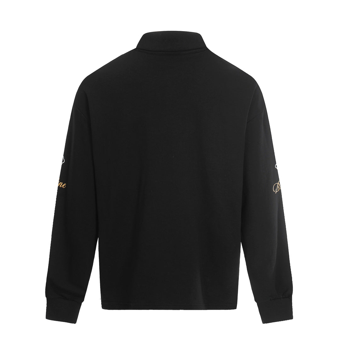 Unisex rugby polo shirt with kent collar, logo prints and oversized cut Mune Fashion