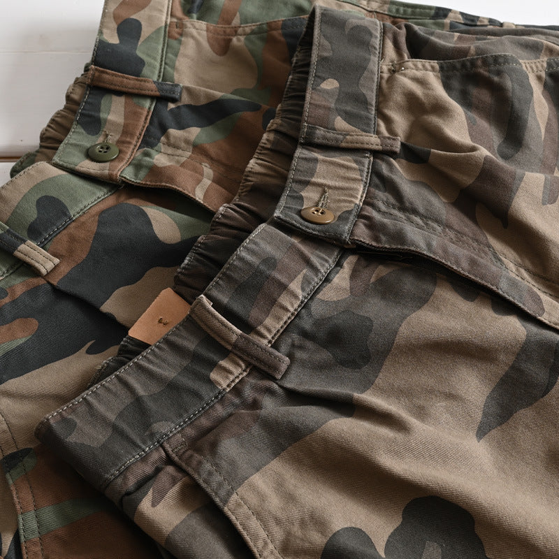 Men's cargo pants in military look with multiple pockets and straight cut Mune Fashion