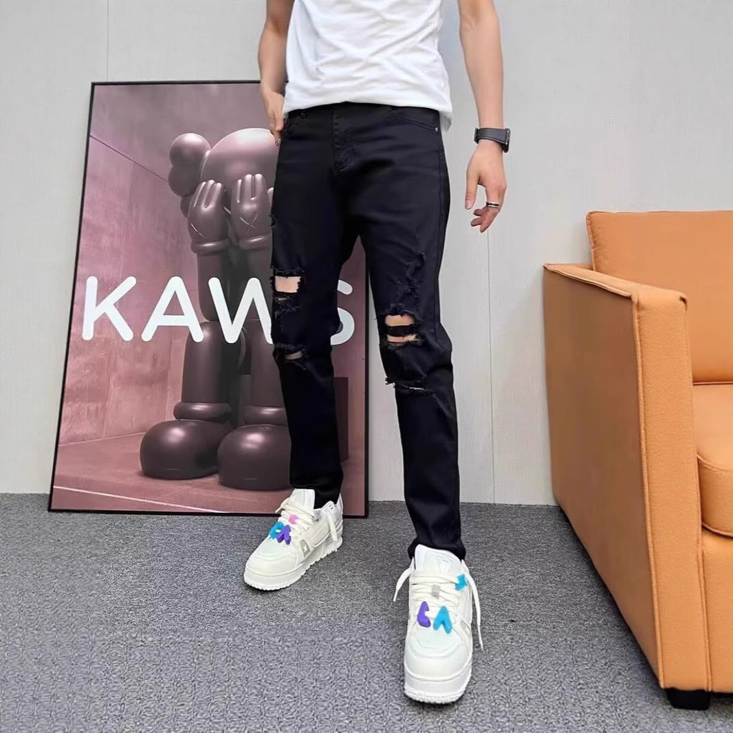Men's Fashion Destroyed Jeans Mune Fashion