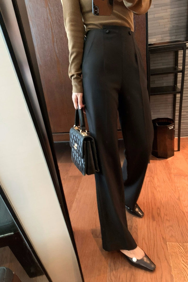 Women's Elegant and High-Waisted Suit Pants Drune