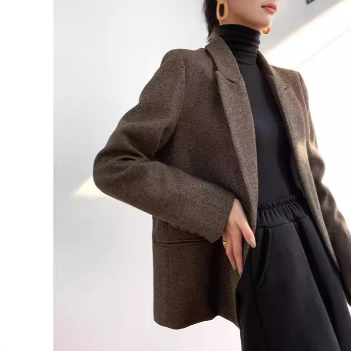 Ladies Elegant Wool Blazer Mune Fashion