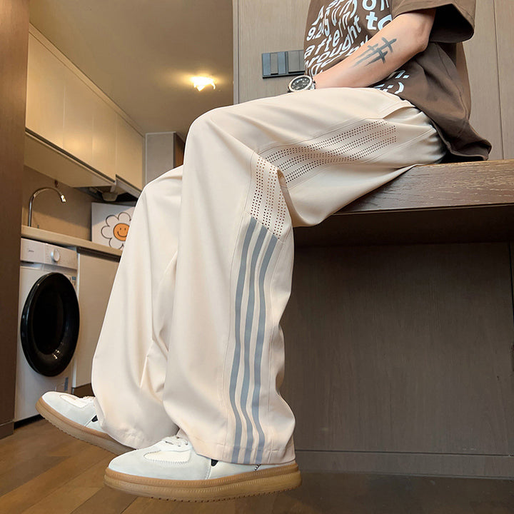 Men's Breathable Sports Pants with Side Slits