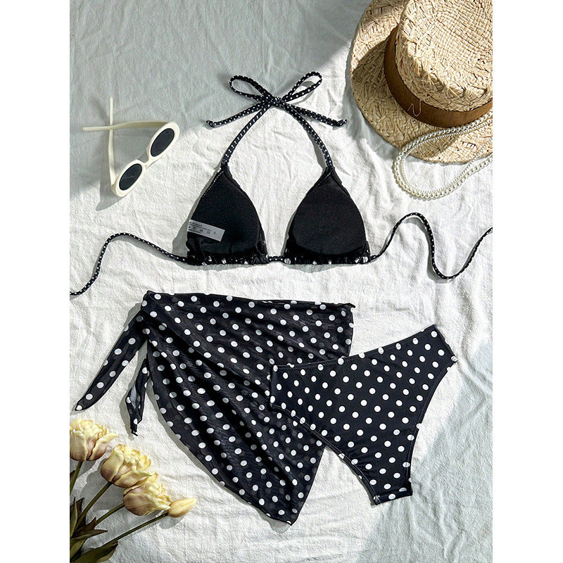 Women Triangle Bikini with elegant Wrap Skirt Mune Fashion