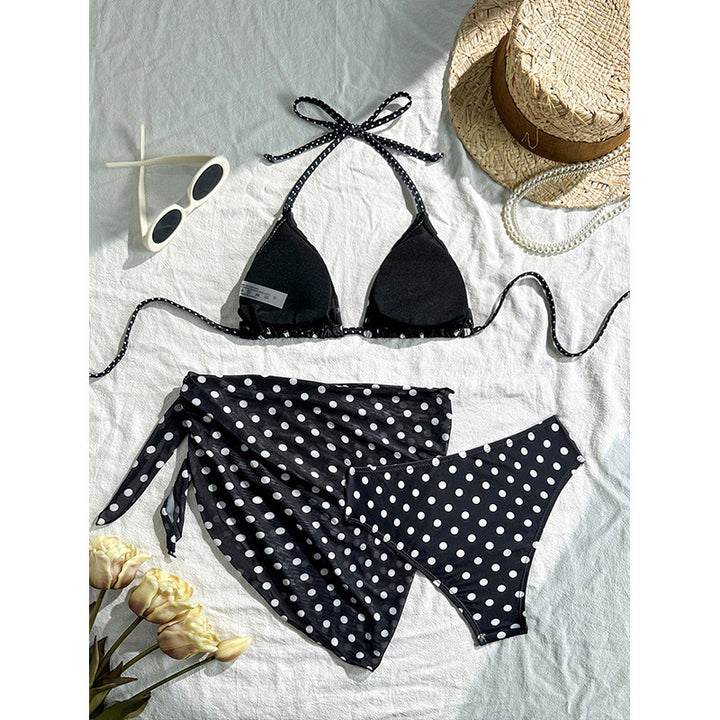 Women Triangle Bikini with elegant Wrap Skirt Mune Fashion