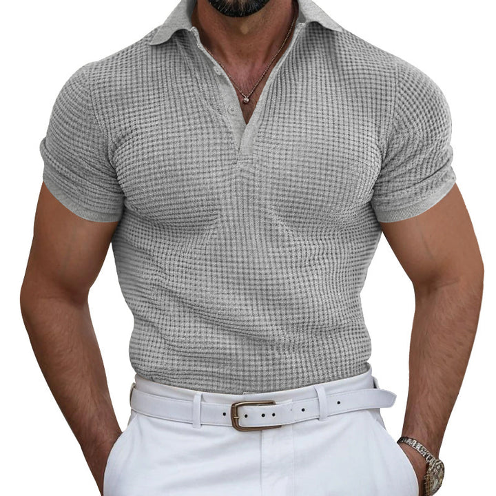 Men's structured piqué polo shirt made of cotton blend with reinforced polo collar Mune Fashion