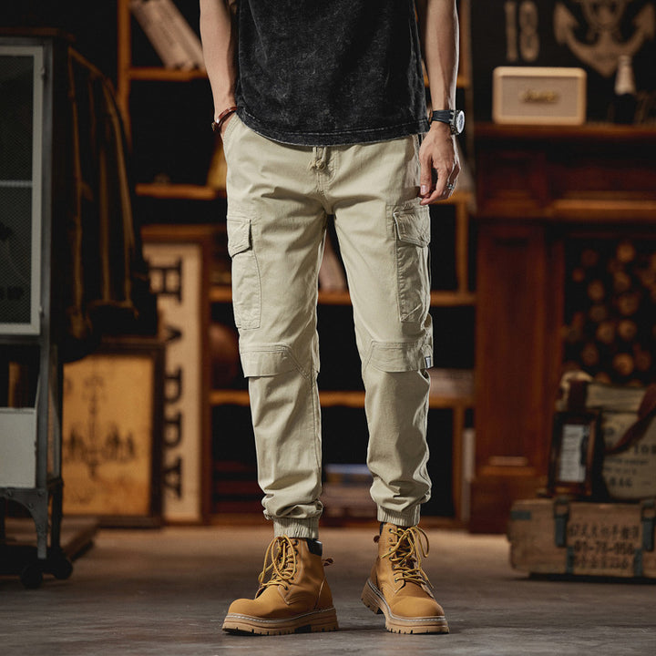 Men's Robust Ripstop Cargo Joggers with Ergonomic Knee Inserts, Velcro Flaps, and Adjustable Hem Mune Fashion