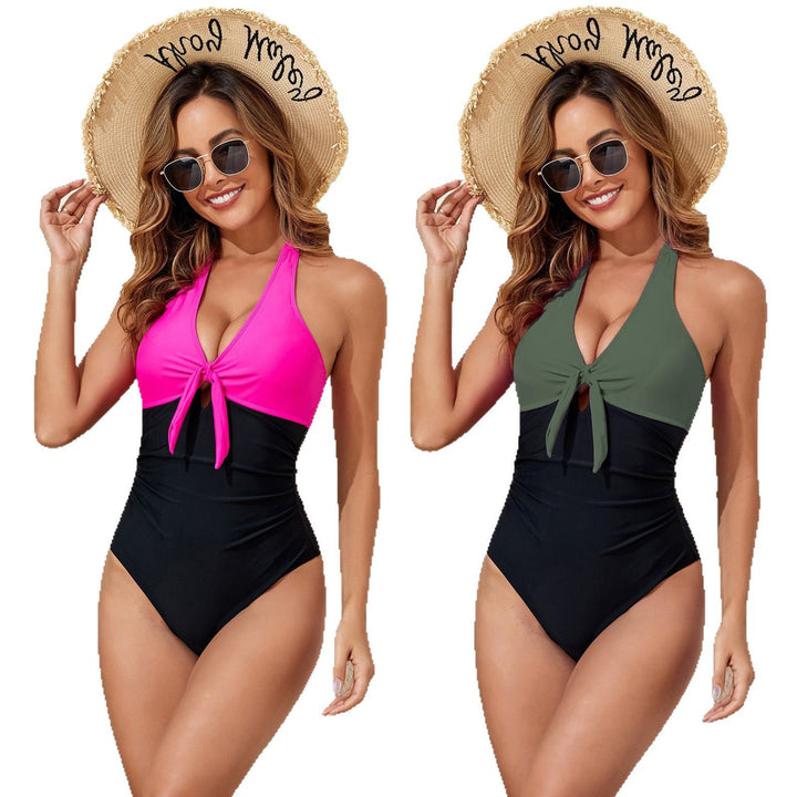 Women's One-Piece Swimsuit with Trendy Knot Design Mune Fashion