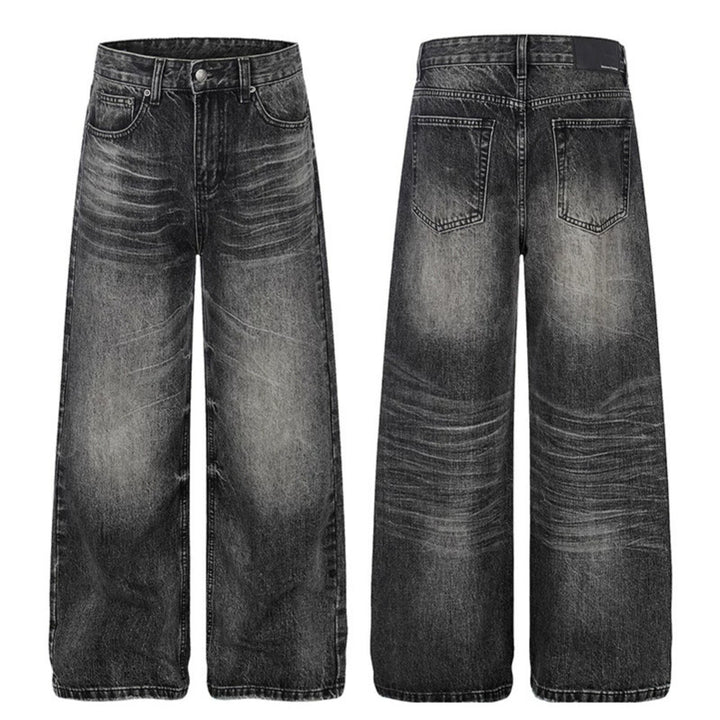 Women high-waisted wide Palazzo jeans with used effect Mune Fashion