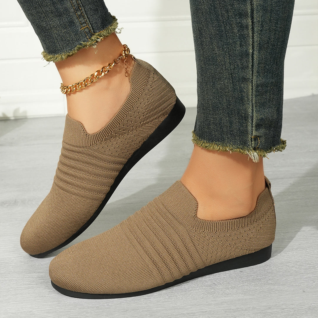 Men's breathable knit slip-on sneaker with elastic entry and padded comfort footbed Mune Fashion