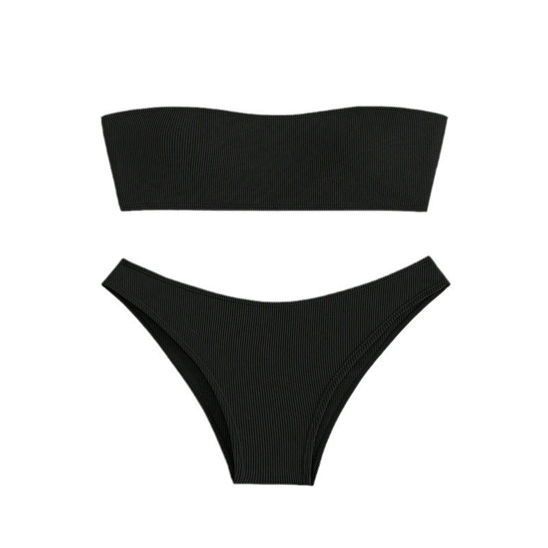 Women's Bandeau Bikini Set with elastic fabric and high cut Mune Fashion