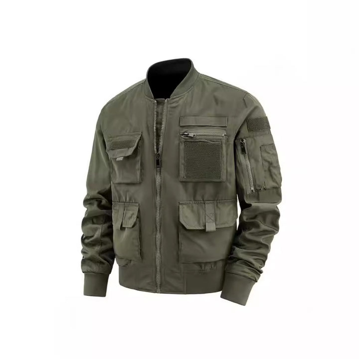 Men's tactical bomber jacket with multifunctional pockets and stretch cuffs Mune Fashion