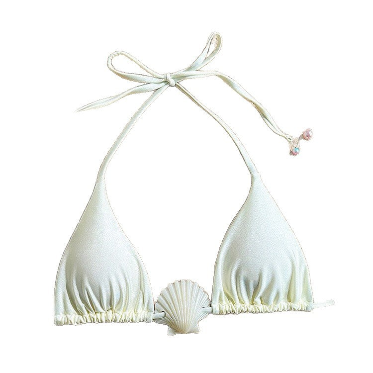 Women's triangle bikini with romantic shell detail Mune Fashion