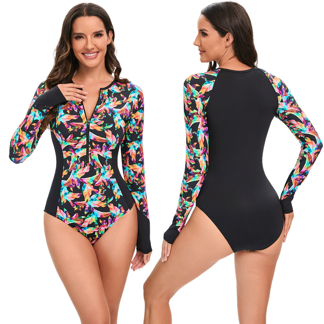 Women's Long Sleeve Swimsuit with Fashionable Cut Mune Fashion