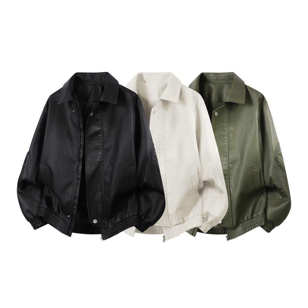 Men Elegant and Comfortable Leather Jacket Mune Fashion