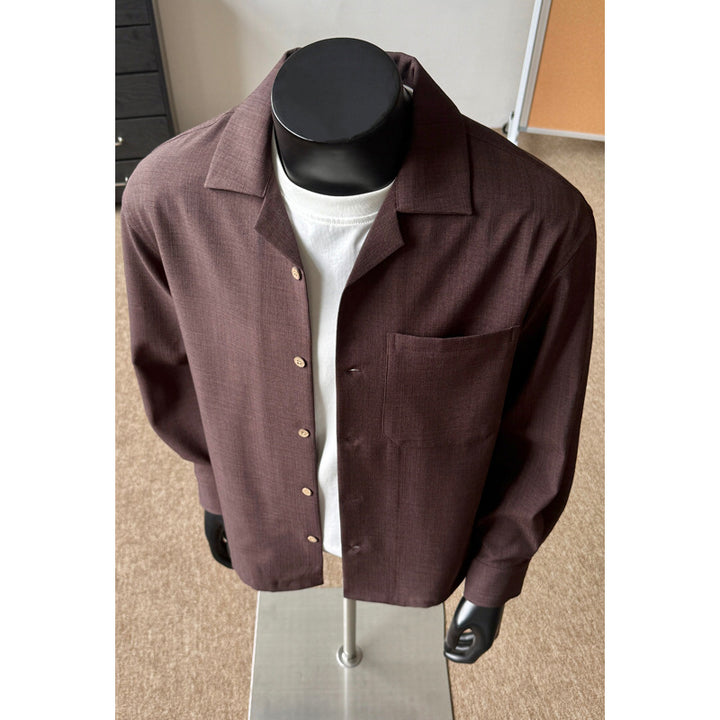 Men's Casual Long Sleeve Shirt with Pockets Mune Fashion