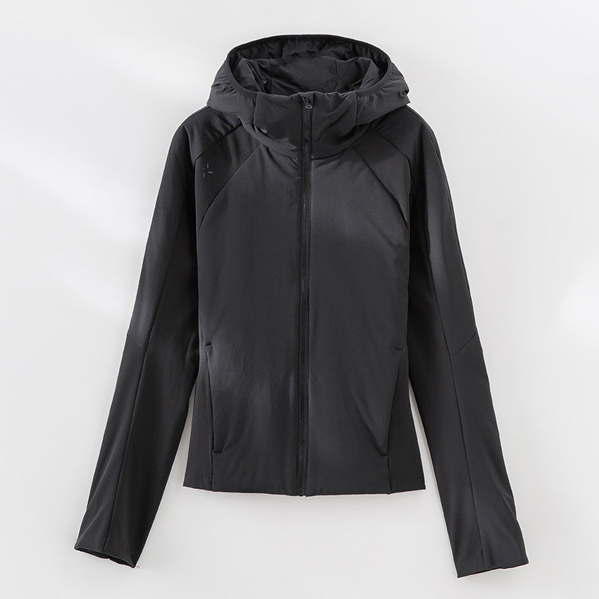 Women's Lightweight Softshell Jacket with Hood, Raglan Sleeves, and Tailored Fit Mune Fashion